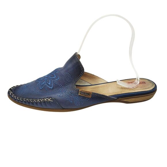 PIKOLINOS Shoes - Pikolinos Shoes Womens 10/10.5 Mules Bari Blue Leather Boho Slip On 41